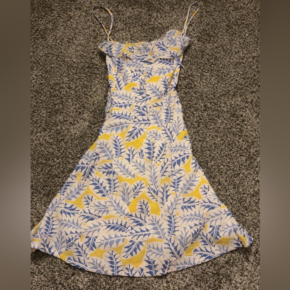 Lush Blue Spaghetti Strap Sundress Mini